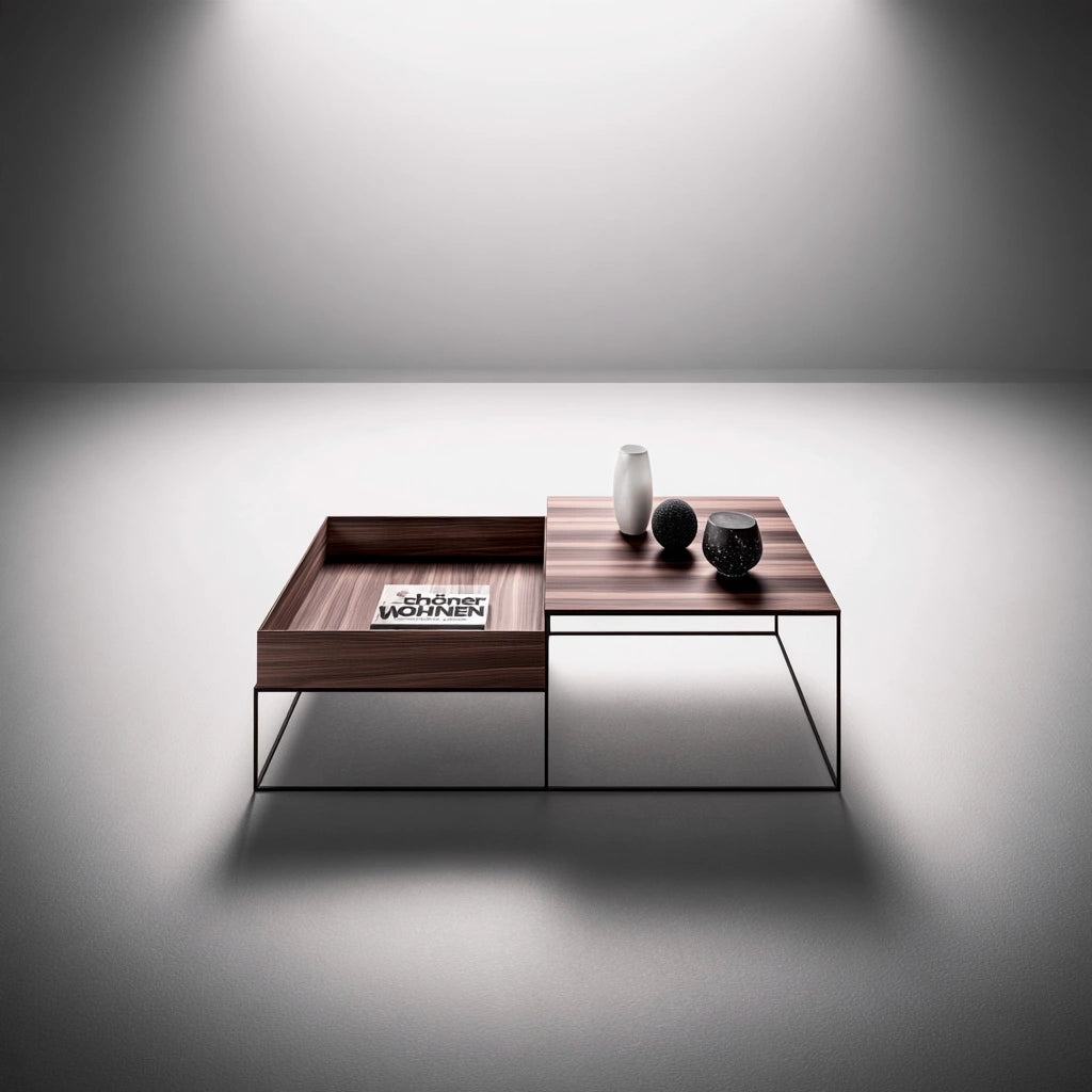 Salontafel van hout, kleur naturelbruin
