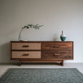Ladekast van hout met eikenlook, kleur lichtbruin