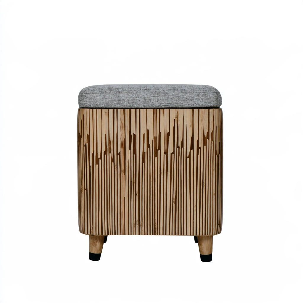 Compacte kruk van hout, kleur naturelbruin