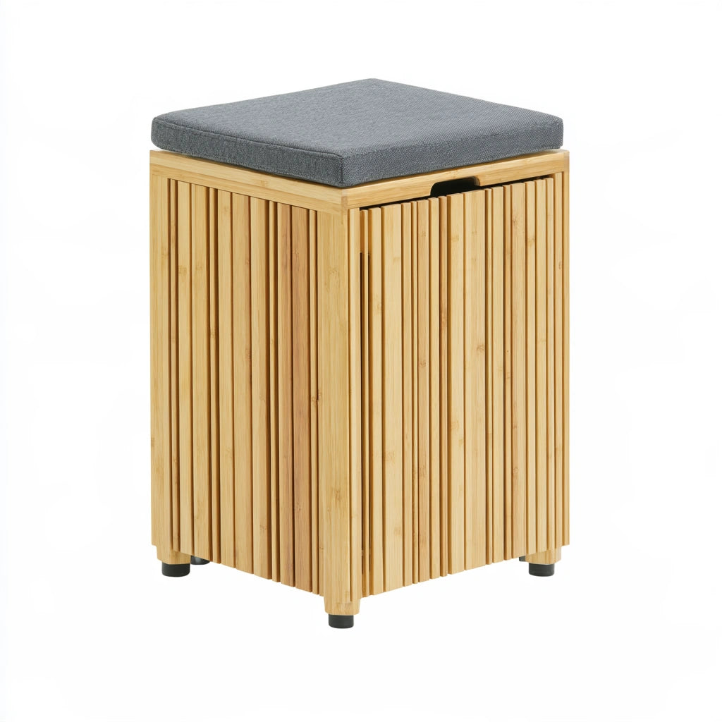 Compacte kruk van hout, kleur naturelbruin