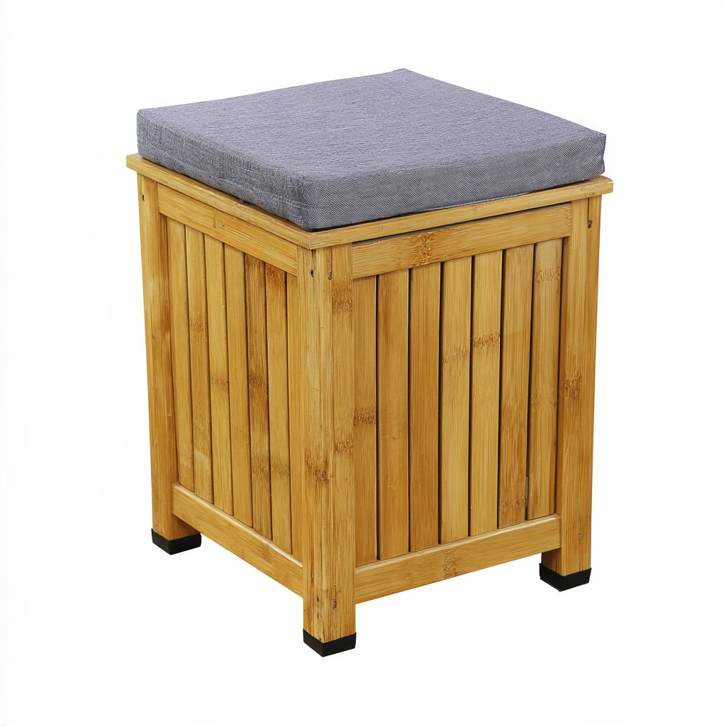 Compacte kruk van hout, kleur naturelbruin